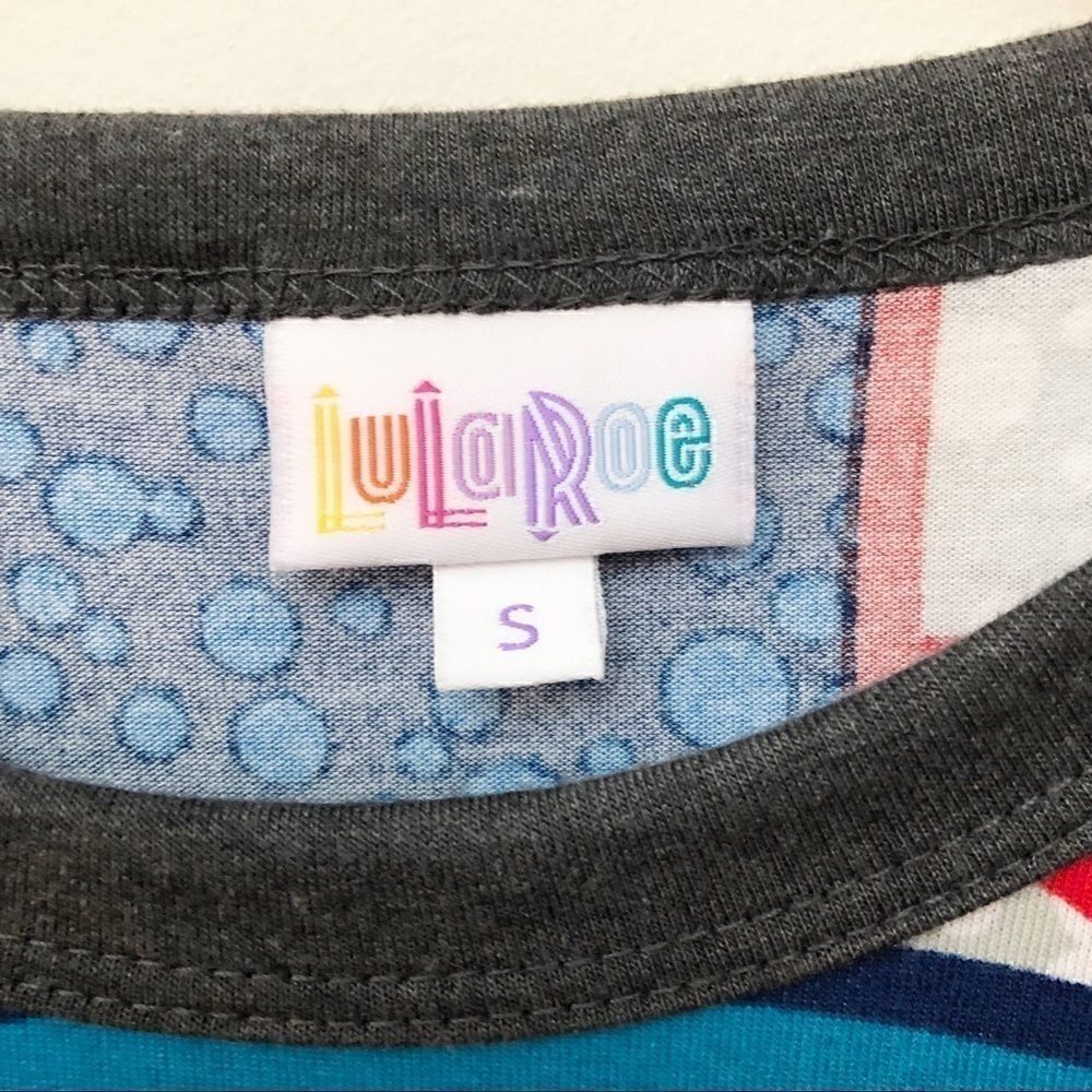 LulaRoe Randy Baseball 3/4 Sleeve Shirt -Size S - Picture 3 of 4